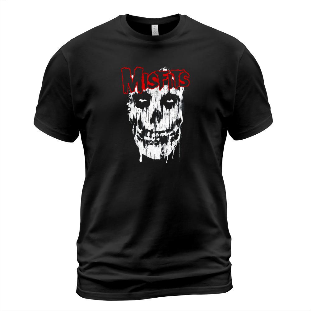 Designs Misfits Splatter Skull Logo T-Shirt Unisex