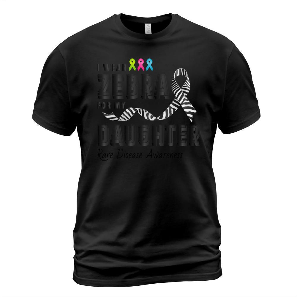 Rare Disease Awareness Day Zebra Ribbon Daughter T-Shirt Unisex