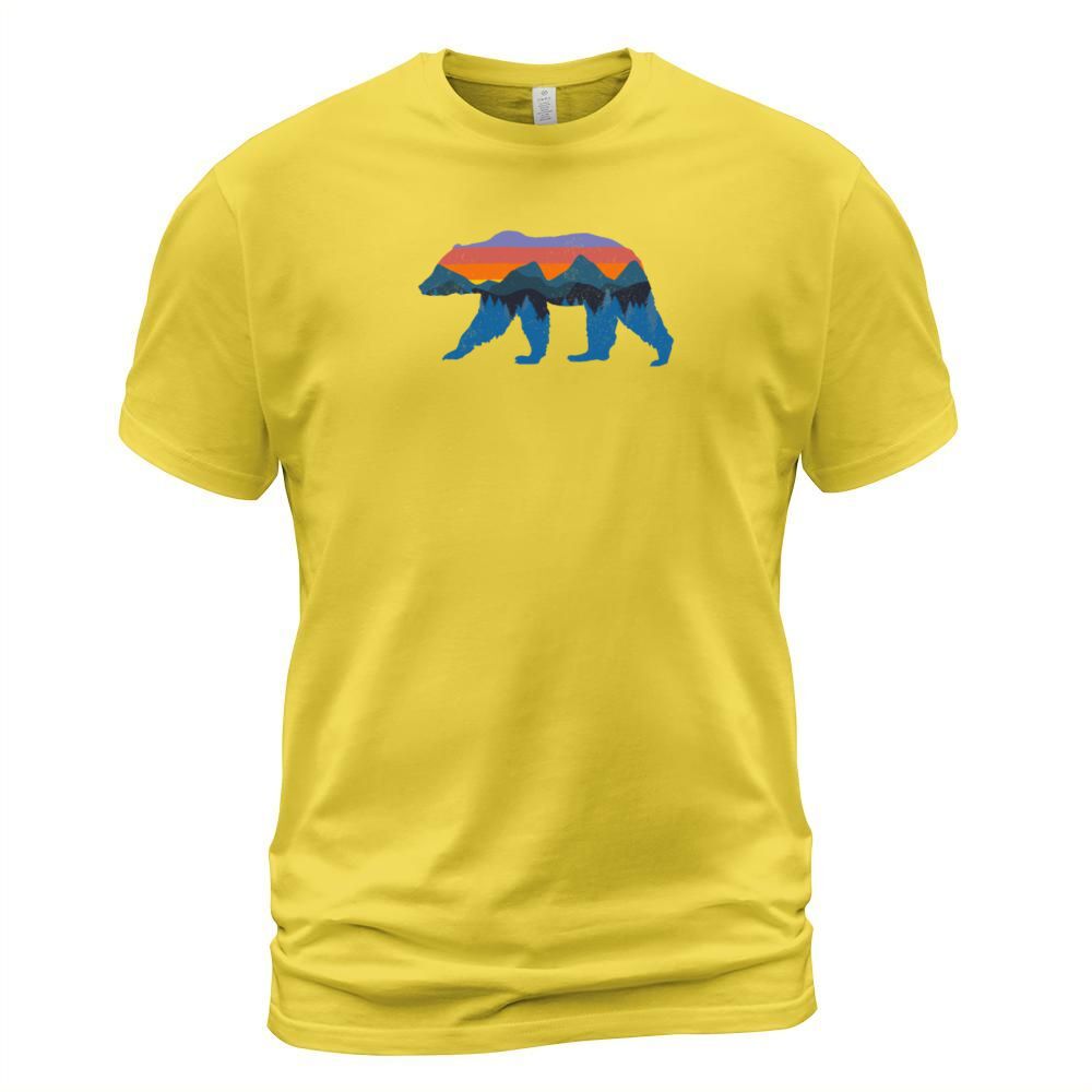 Grizzly Forest Bear Mountain Colorful Proud Bear Men's T-Shirt