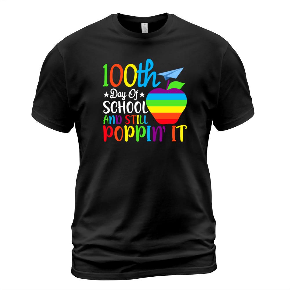 Happy 100th Days Of School And Still Poppin It Men's T-Shirt