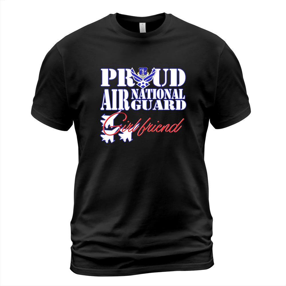 Proud Air National Guard Girlfriend Shirt Air Force Military - Ladies V-Neck T-Shirt Unisex