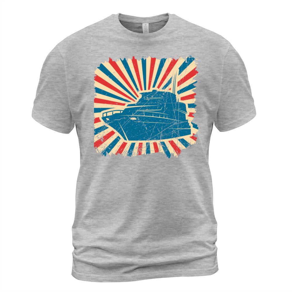 Sailing boat sailboat captain sea yacht retro sail Men's T-Shirt