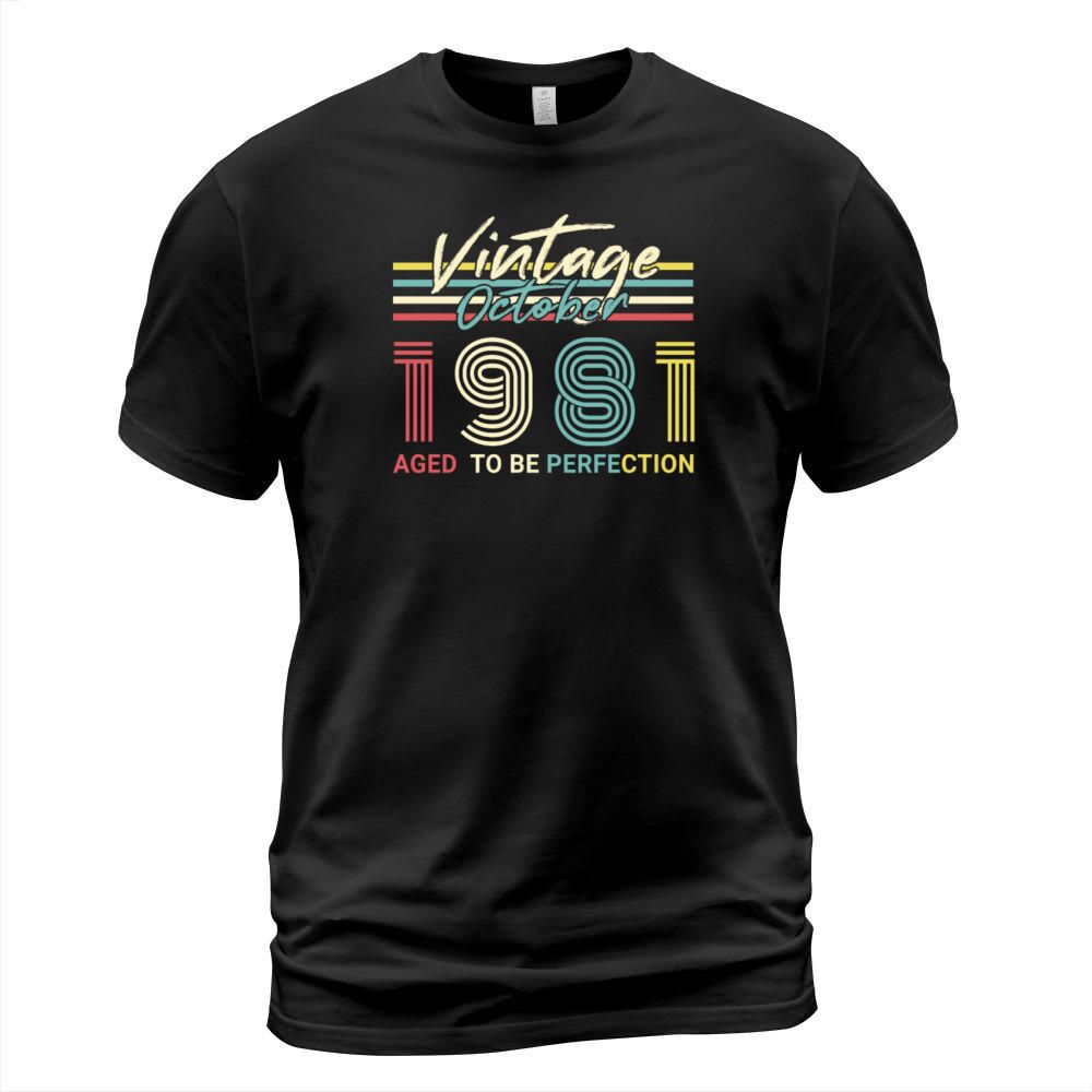 Born 1981 October Vintage Gift Idea Men's T-Shirt