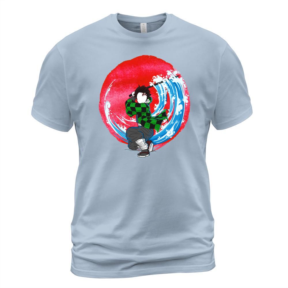 Tanjiro Red Moon Anime Demon Slayer Men's T-Shirt