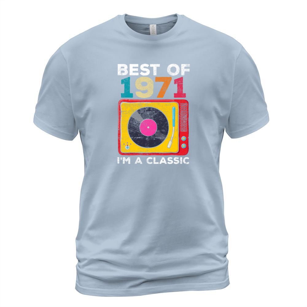 1971 Born Vintage 51st Birthday Vinyls Classic Mus Men's T-Shirt