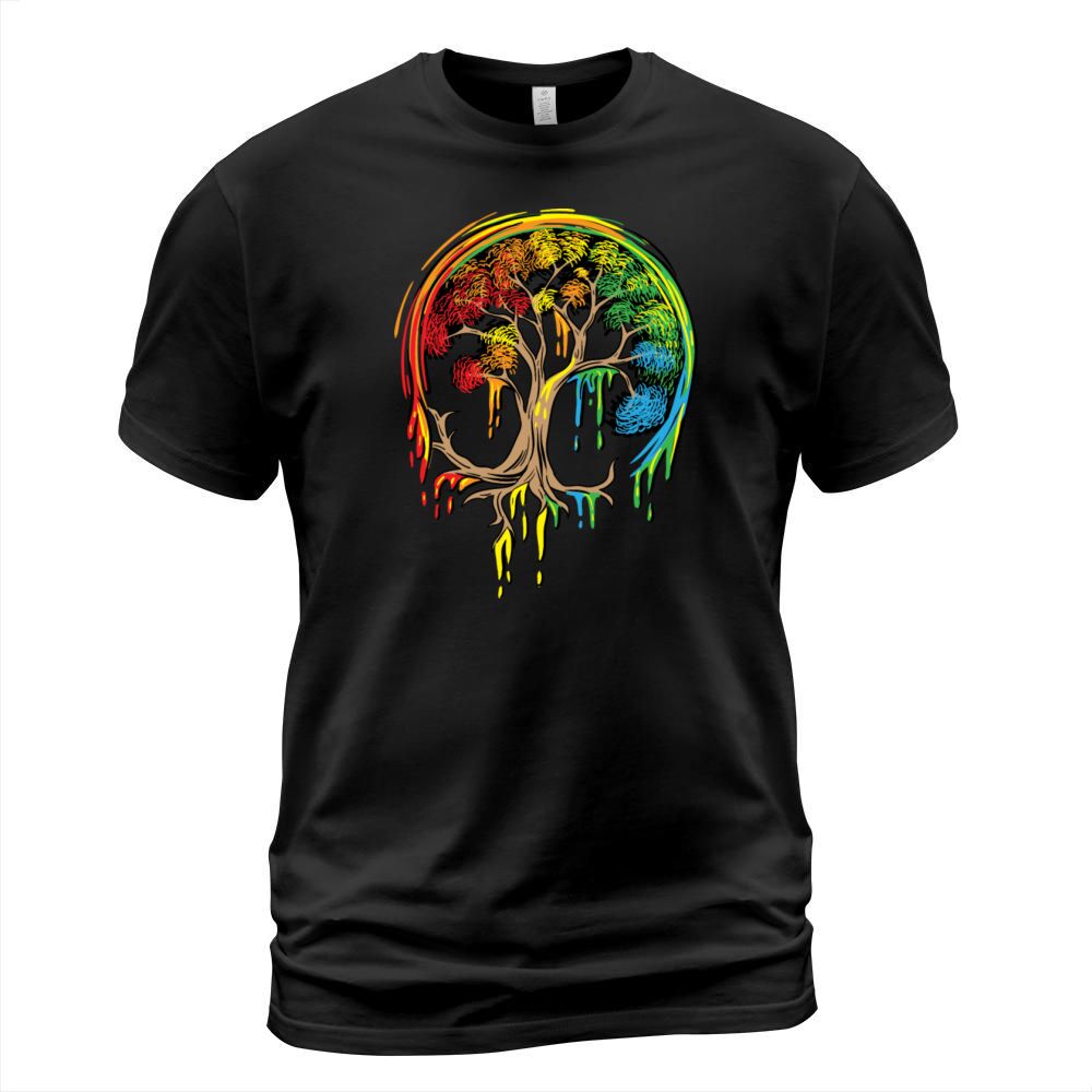 Colorful Tree Life is really good Tree Art Shirt Men's T-Shirt