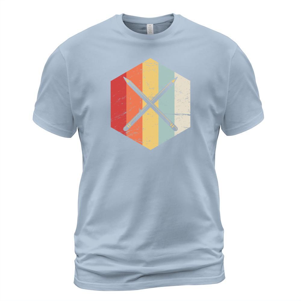 Retro Vintage English Teacher Pencils Icon Men's T-Shirt