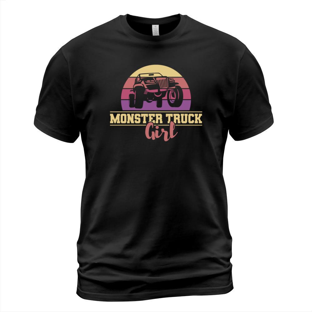 Monster Truck Girl Retro Vintage Men's T-Shirt