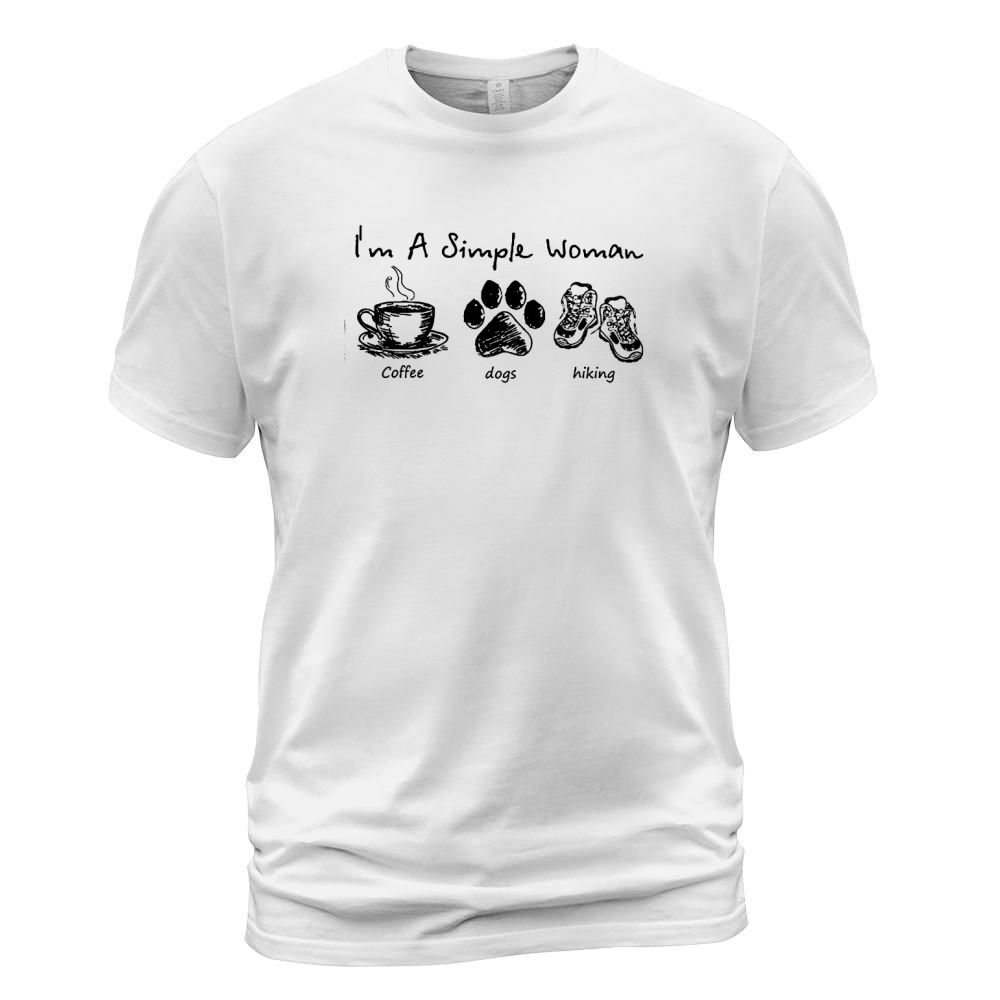 Im A Simple Woman with coffee dogs and hiking T-Shirt Unisex