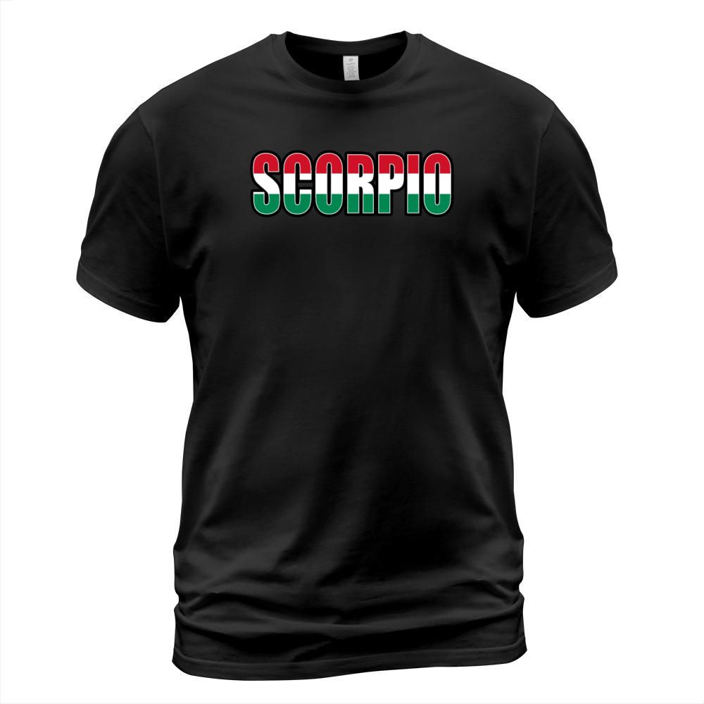 Scorpio Hungarian Horoscope Heritage DNA Flag T-Shirt Unisex