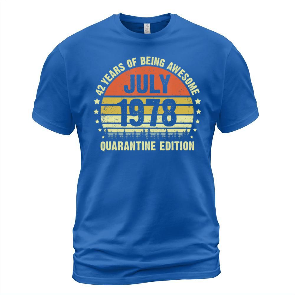 Vintage 42 Years Being Awesome July 1978 Quarantin Men's T-Shirt