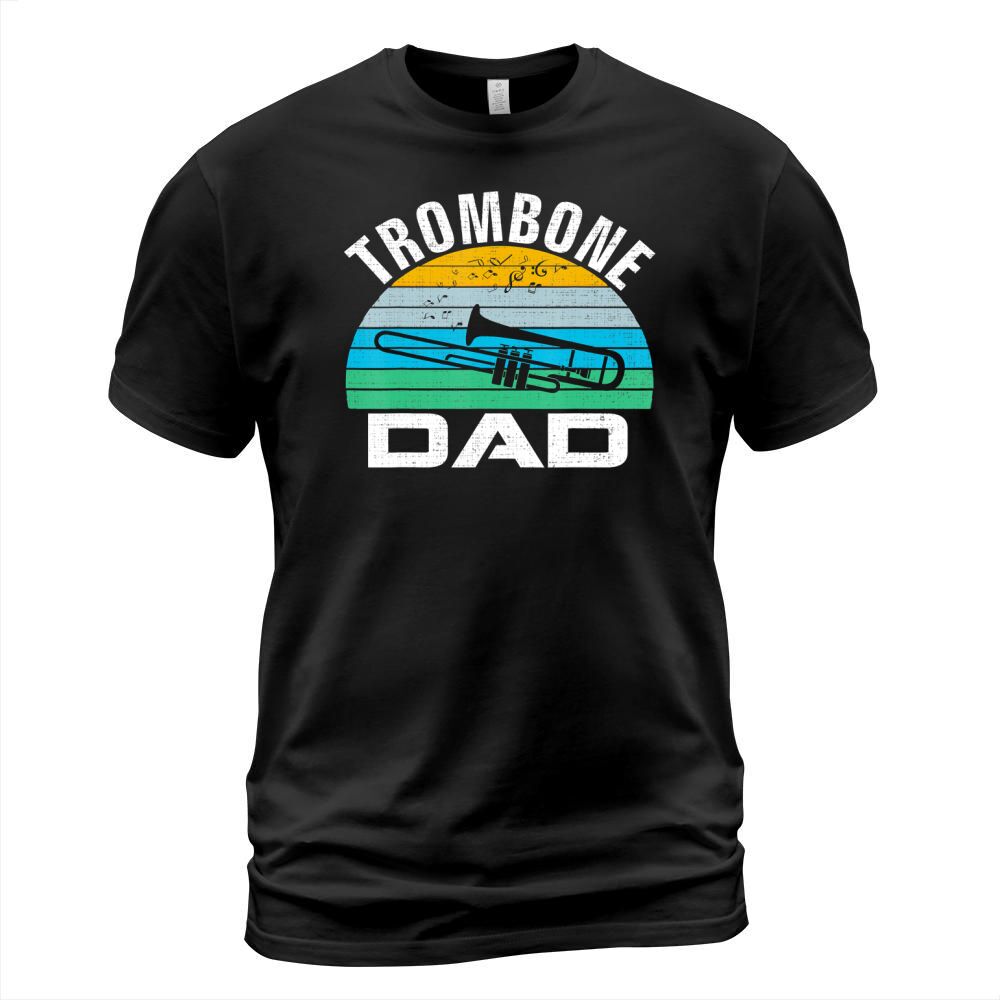 Retro Vintage Trombone Dad Funny Music Fathers Day Gift T-Shirt T-Shirt Unisex