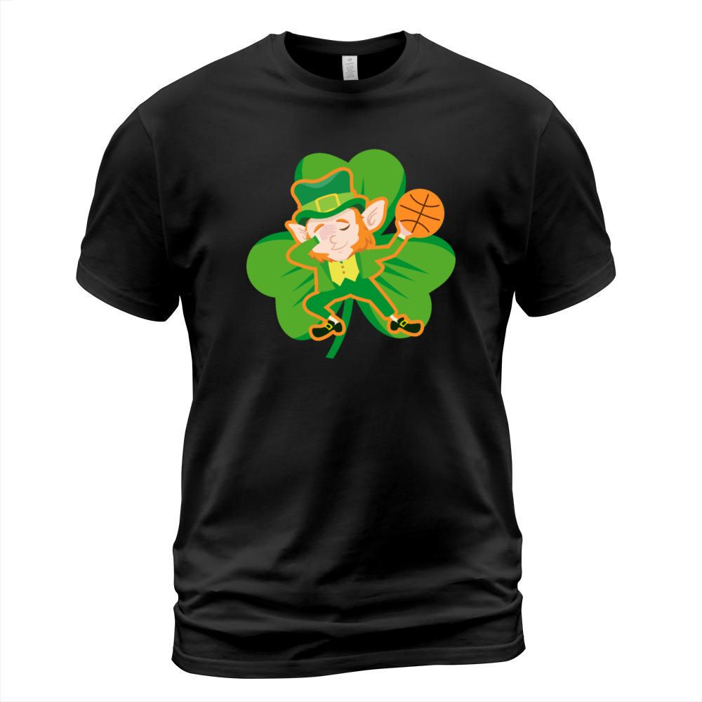 Dabbing Leprechaun Basketball Funny St Patricks T-Shirt Unisex