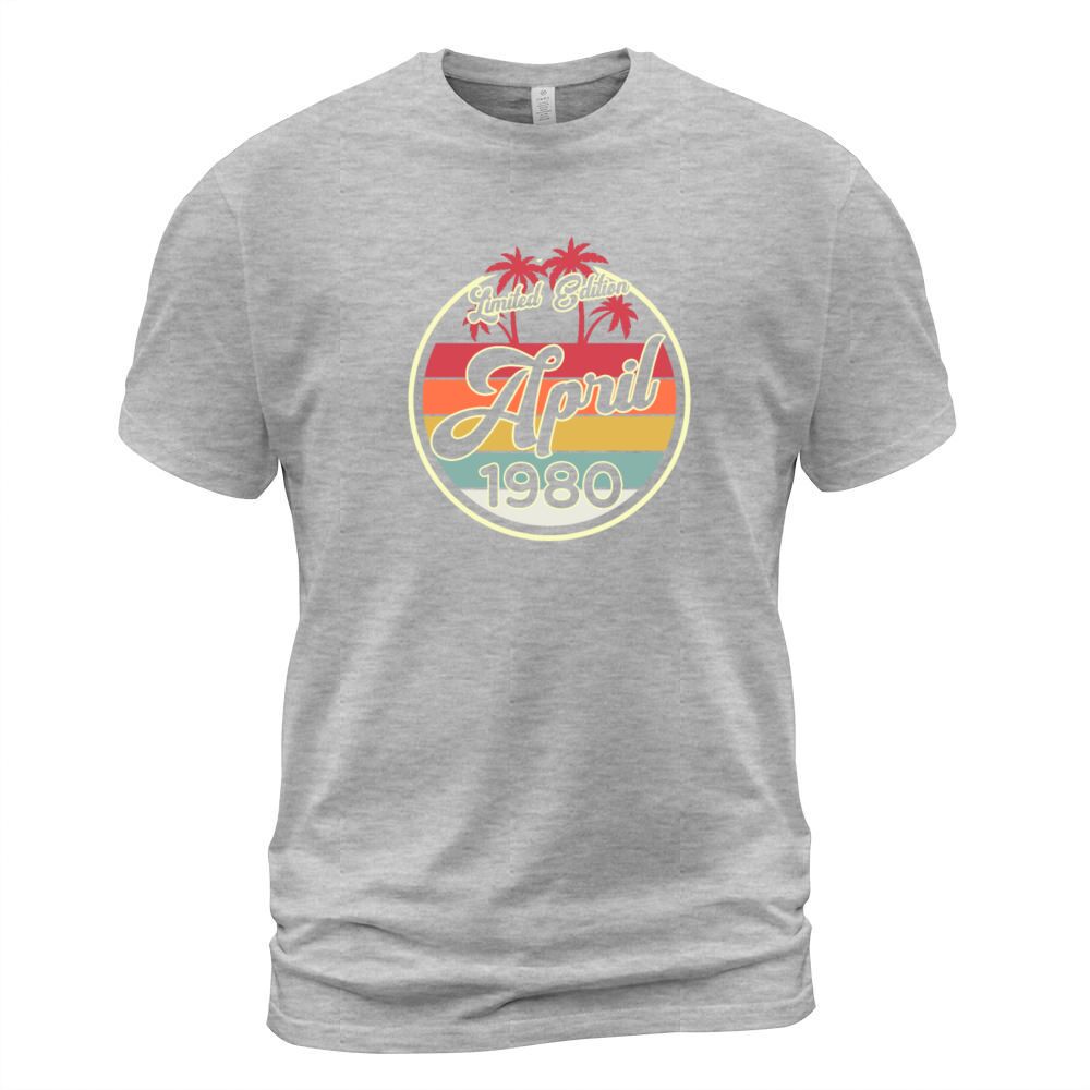 Vintage 80s April 1980 40th Birthday Gift Idea Men's T-Shirt
