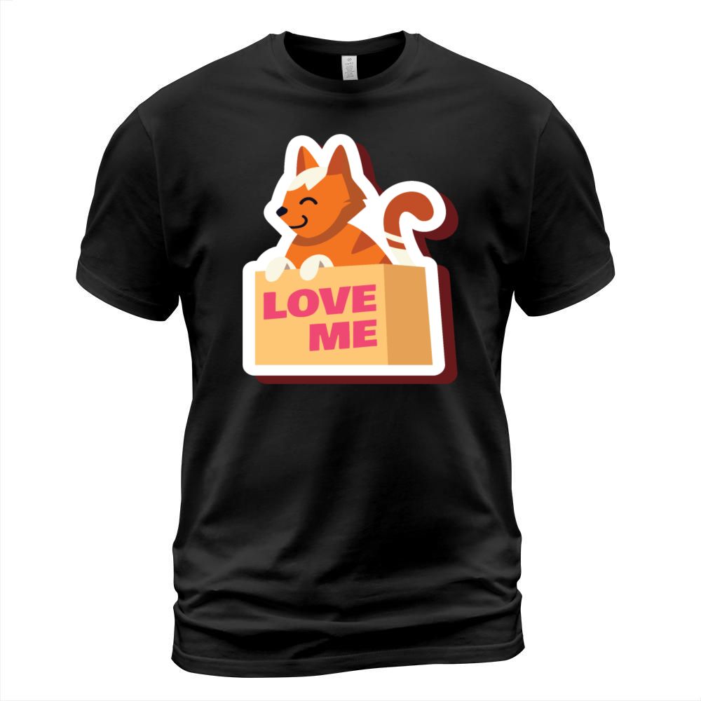 love me dog funny art Men's T-Shirt