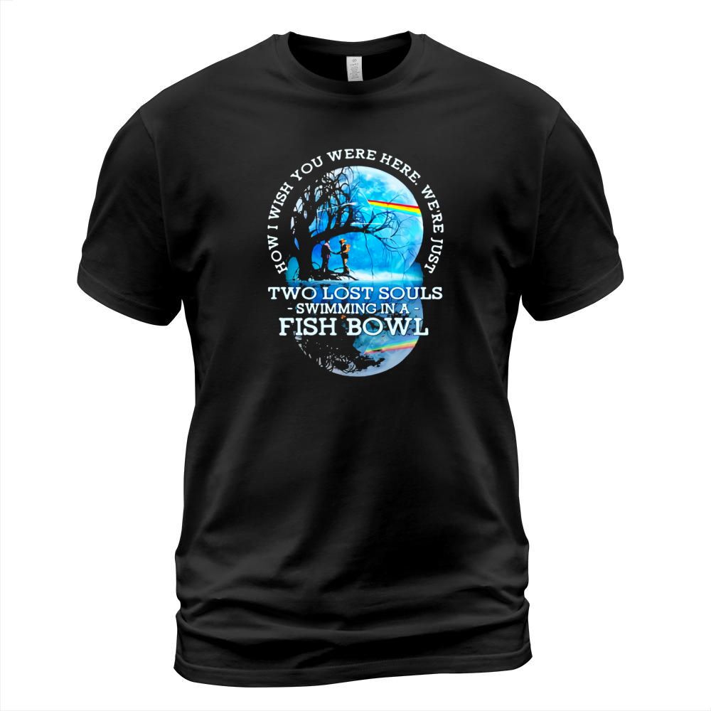 LGBT Pink Floyd how I wish you were here were just two lost souls swimming in a fish bowl Men's T-Shirt