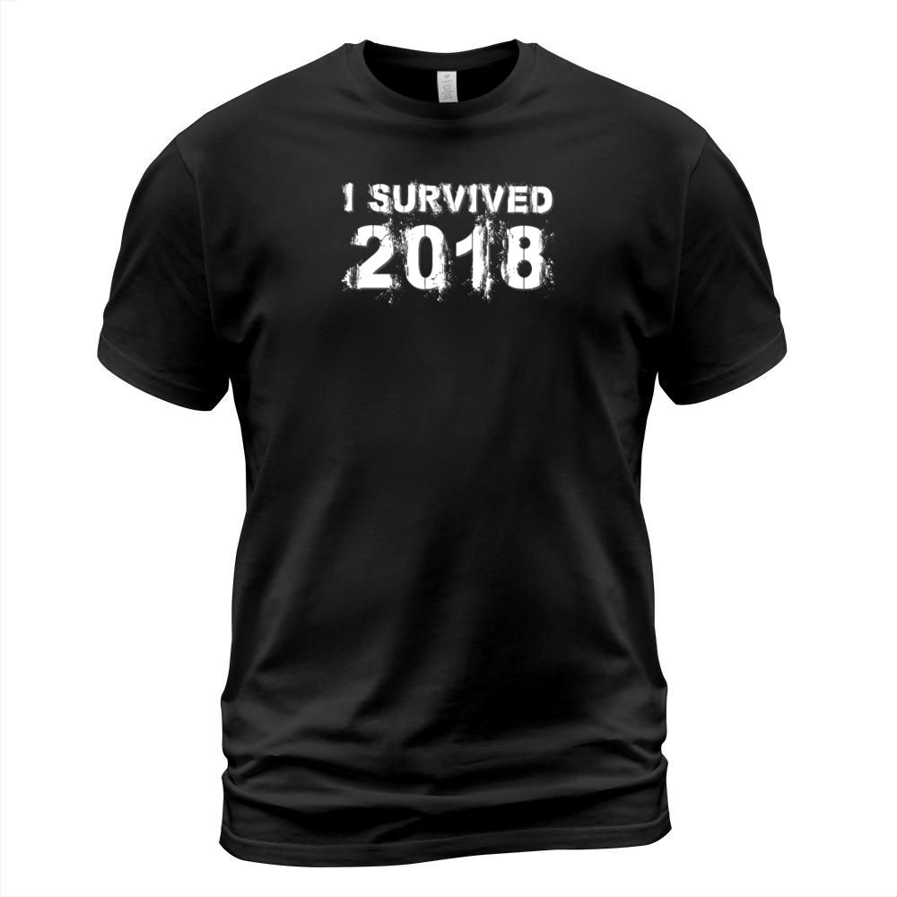 I Survived 2018 Funny Happy New Years Eve Ball Men's T-Shirt