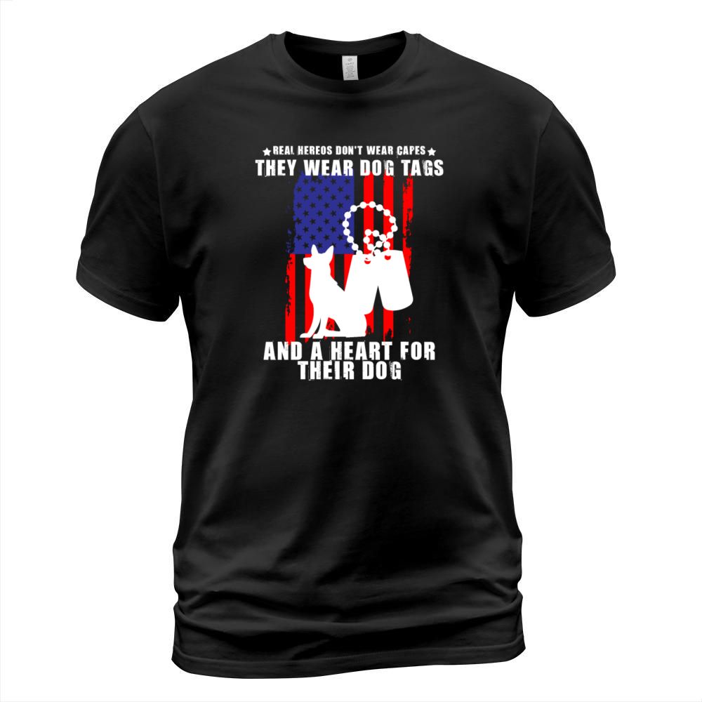 Real Heroes wear Dog Tags Veteran Coming Home Gift Men's T-Shirt