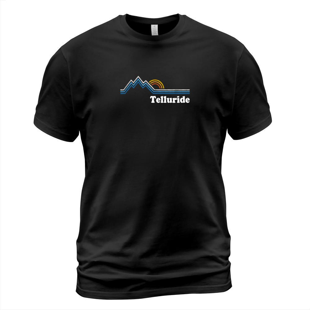 Retro Telluride Colorado T Shirt Vintage Sunrise Mountains T T-Shirt Unisex