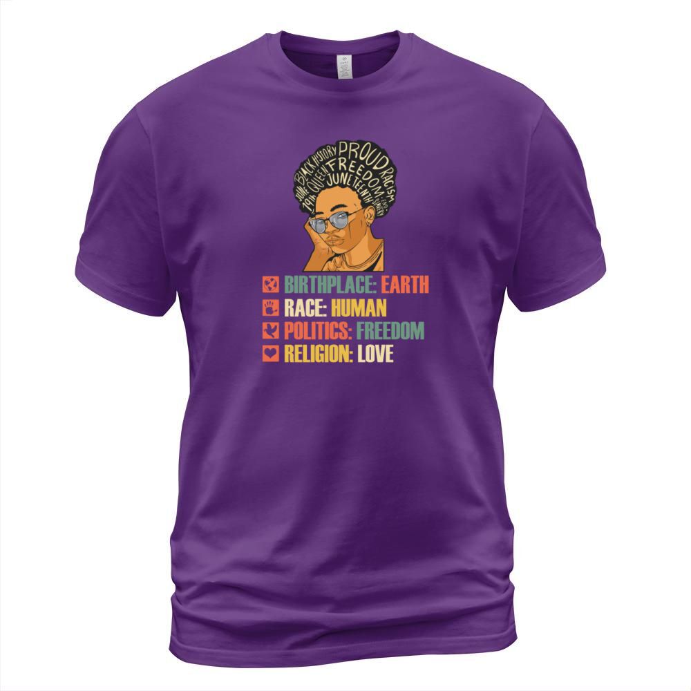 Vintage Juneteenth Black Women American Pride Afro Men's T-Shirt