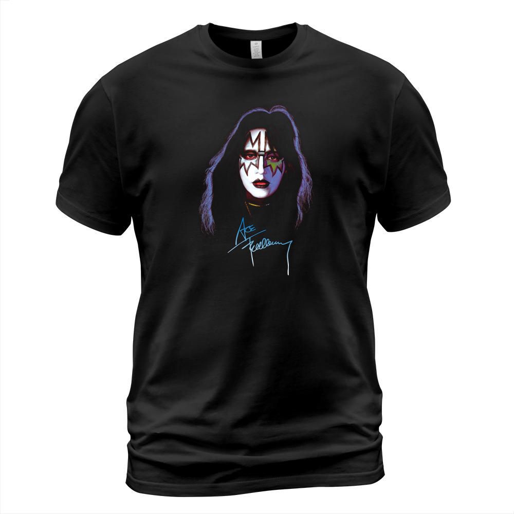 Ace Frehley Kiss Rock Band Signature T-Shirt Unisex