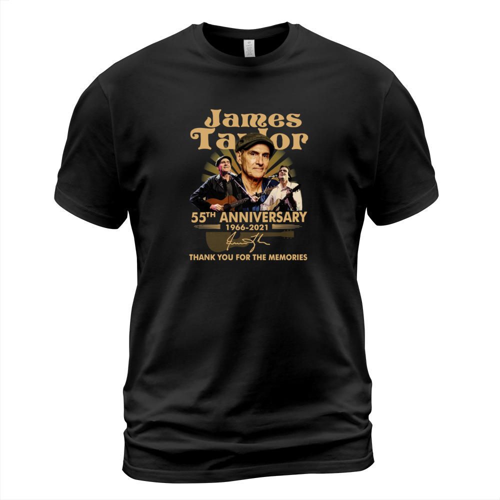 James Taylor 55th Anniversary 1966 2021 Thank You For The Memories Signature T-Shirt Unisex