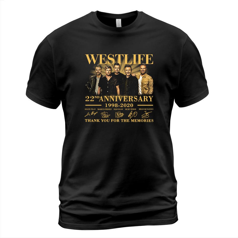 Westlife 22nd Anniversary 1998 2020 thank you for the memories signatures shirt T-Shirt Unisex