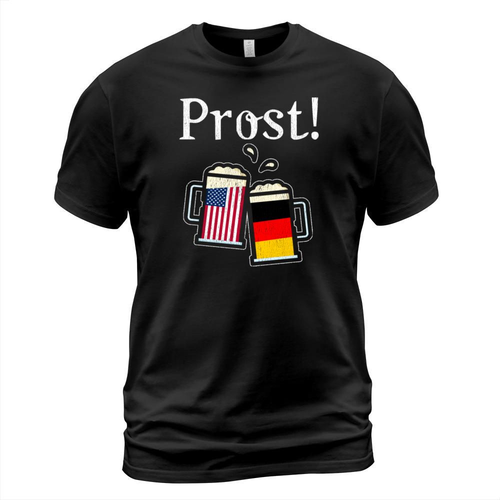 American German Beer Stein Prost Oktoberfest Print Men's T-Shirt