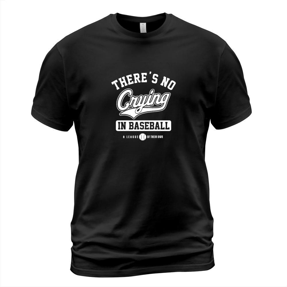 A League Of Their Own Mens Vintage Distressed Theres No Crying In Baseball Saying T-Shirt Unisex