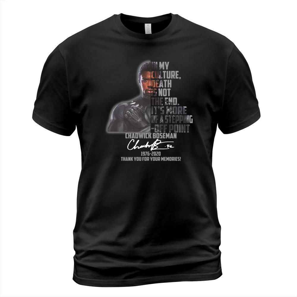 Chadwick Boseman Signature 1976 2020 Thank You For Your Memories T-Shirt Unisex