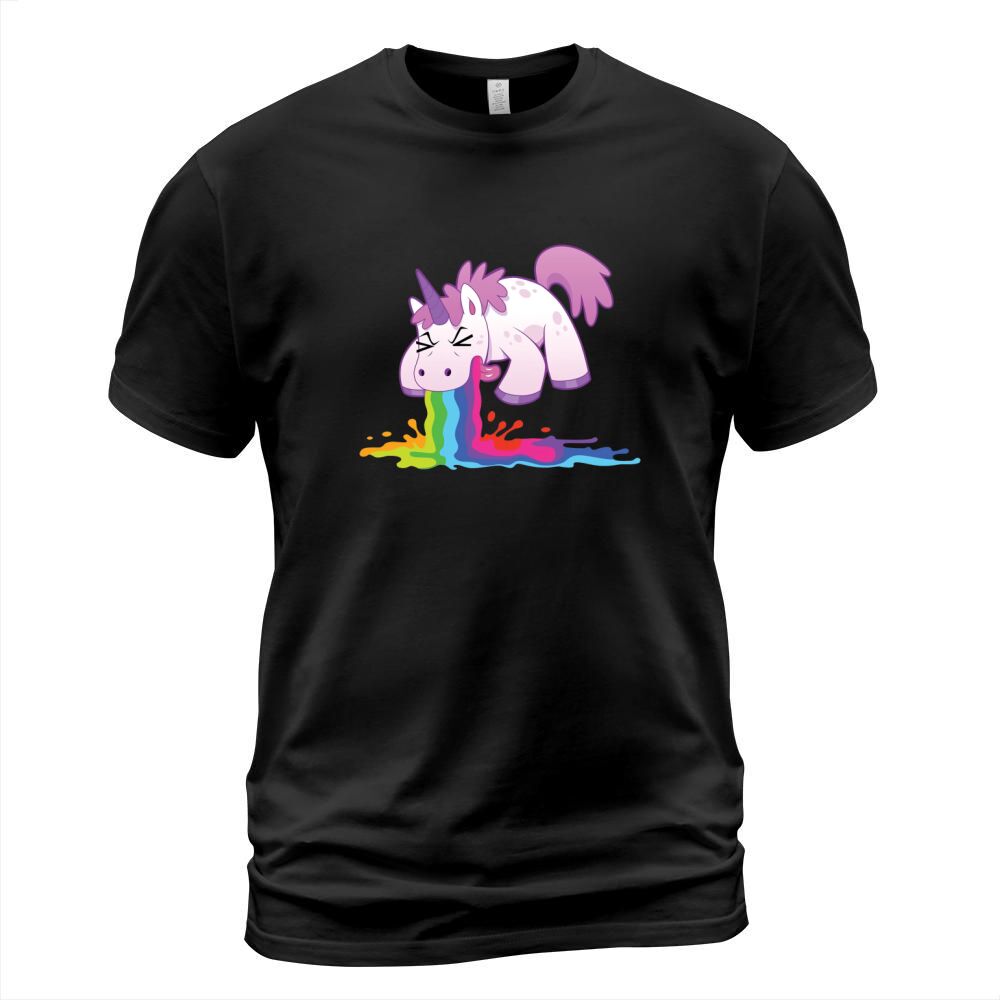Cute Unicorn Throwing Up a Rainbow! T-Shirt Unisex