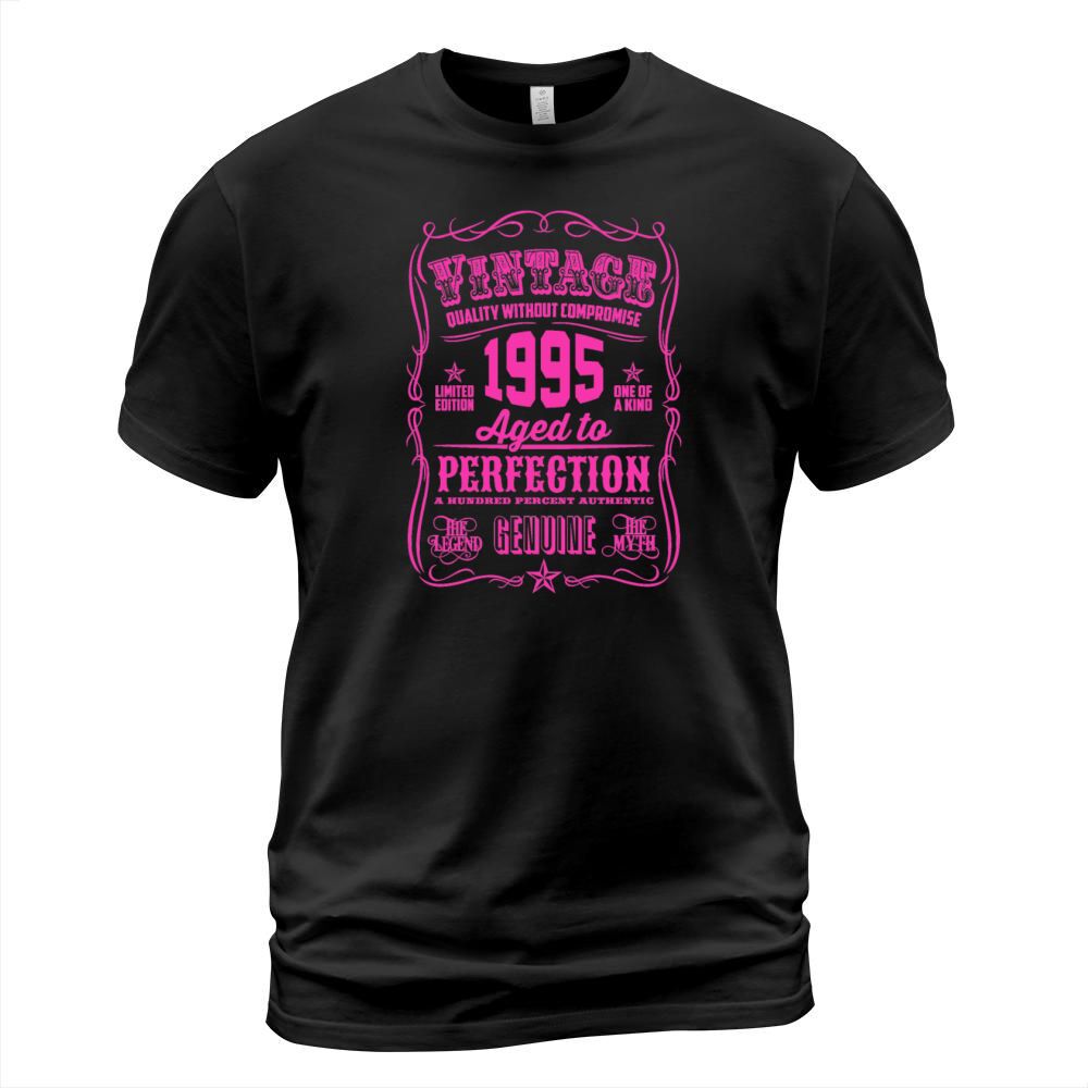 Vintage 1995 Aged to Perfection Pink Print Men's T-Shirt