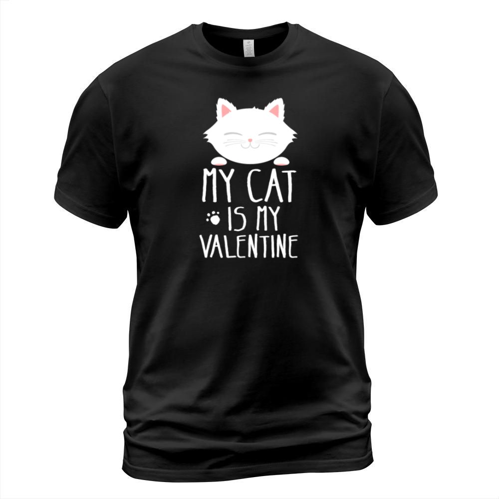 Cute Cat Valentines Day Kitten Kitty Love Gift Men's T-Shirt