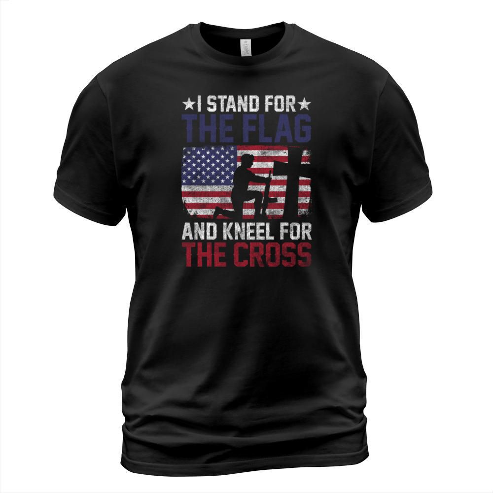 I Stand For The Flag And Kneel For The Cross Men's T-Shirt