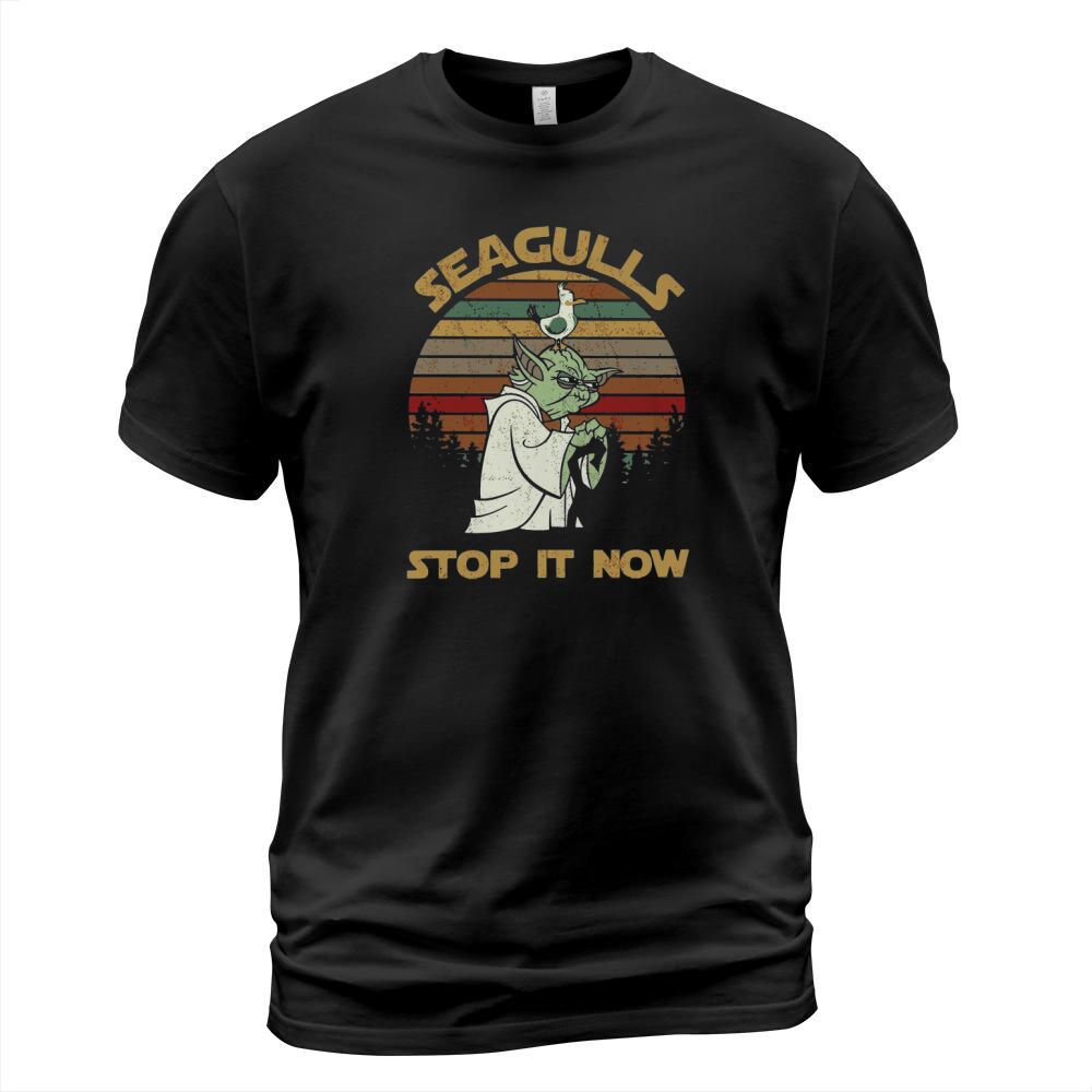 Seagulls Stop It Now Bird Vintage T-Shirt Unisex