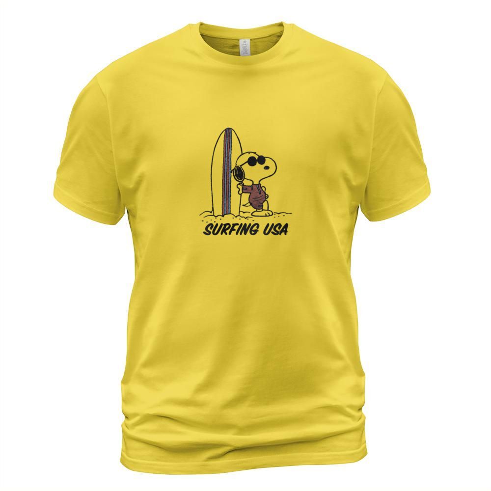Peanuts Snoopy Surfing Usa Men's T-Shirt