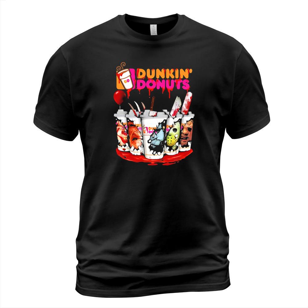 Dunkin Donuts Horror character Halloween Michael Myers T-Shirt Unisex