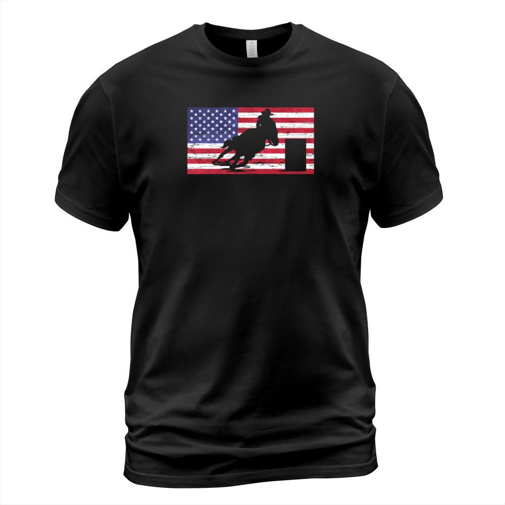 Barrel Racing American Flag USA Men's T-Shirt