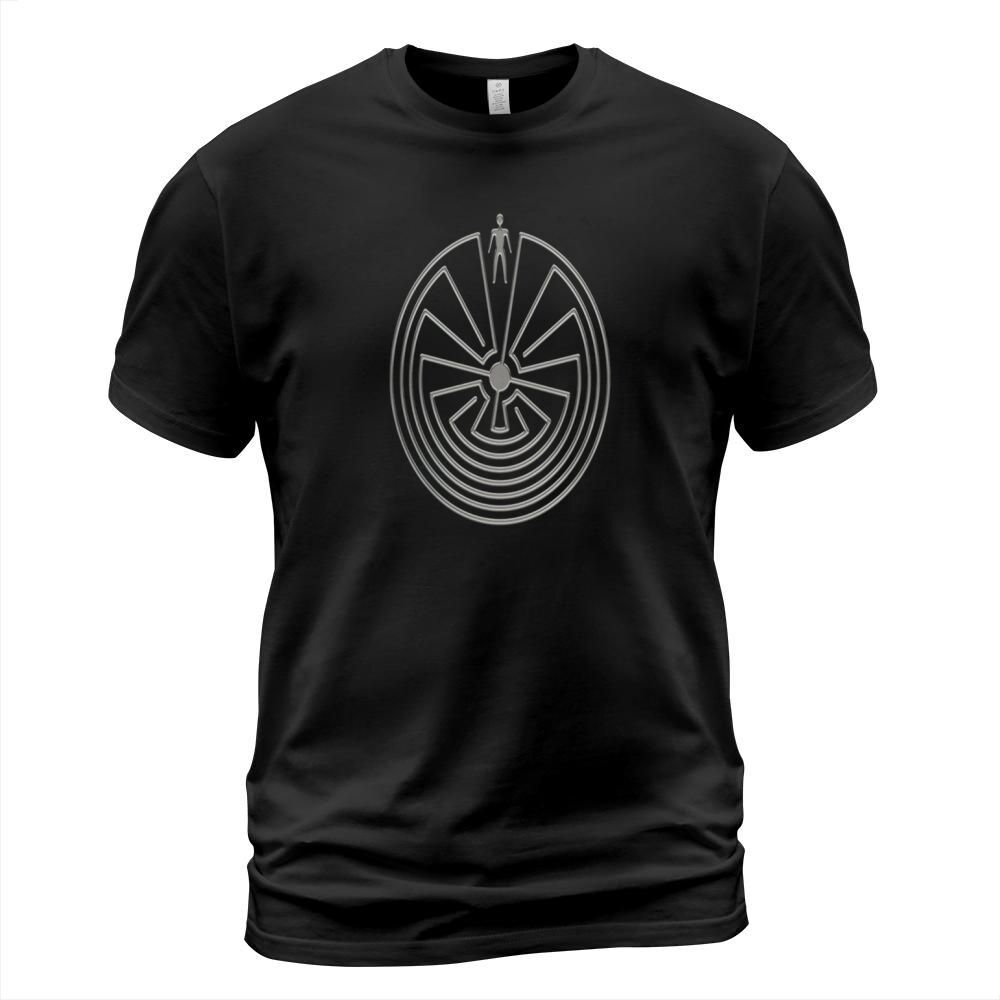 man in the maze metal silver style symbol T-Shirt Unisex