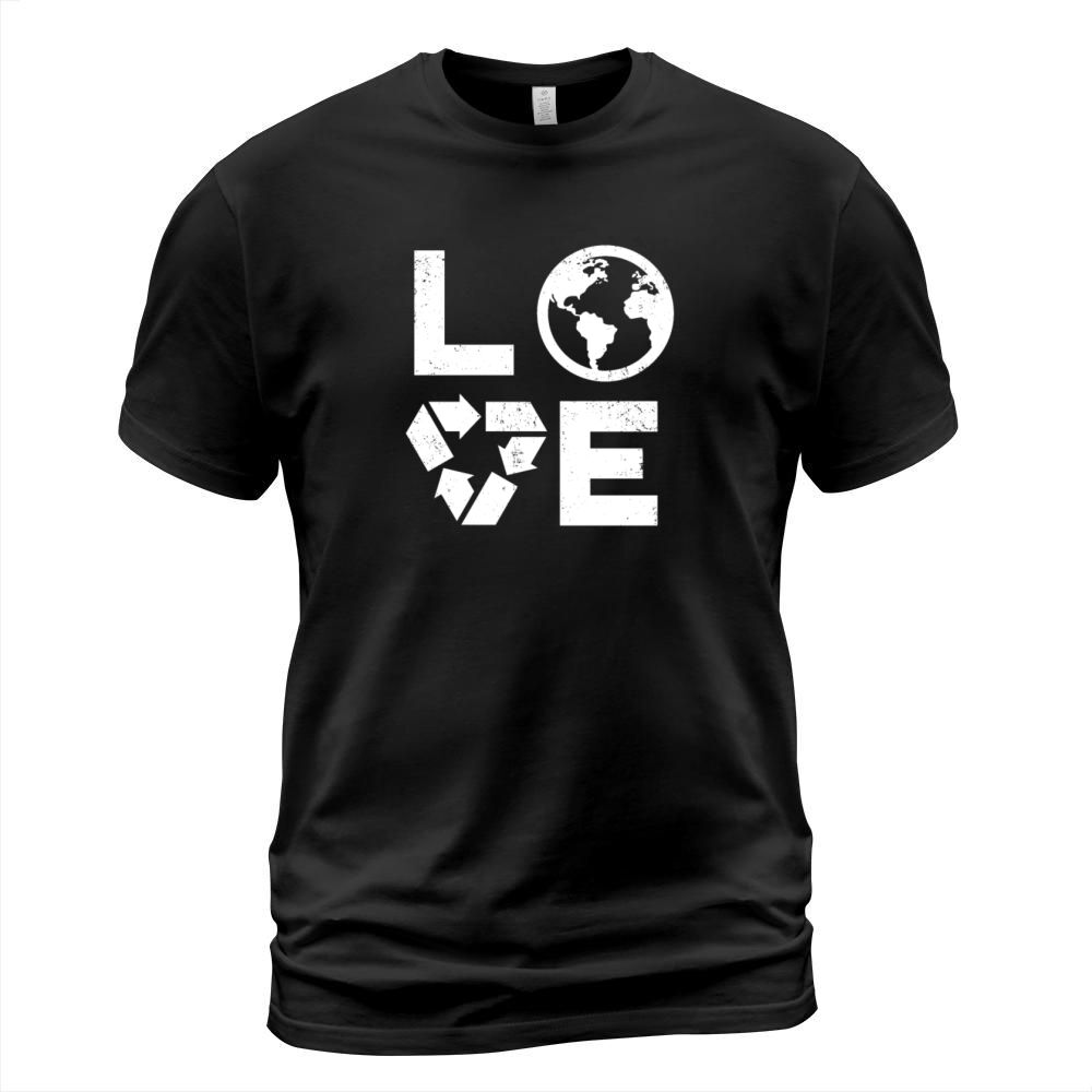 Love Earth Day 90s Vintage Recycling Kids or Teach Men's T-Shirt