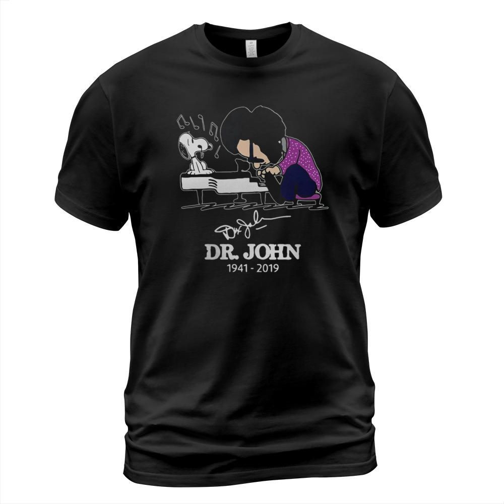 Dr John and Snoopy mashup Schroeder playing piano signature t-shirt T-Shirt Unisex