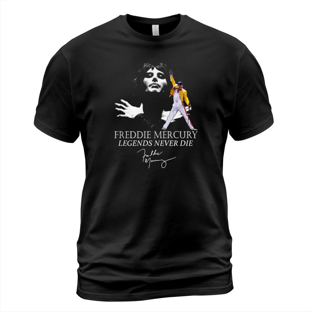 Queen Freddie Mercury Legends never die signature shirt T-Shirt Unisex