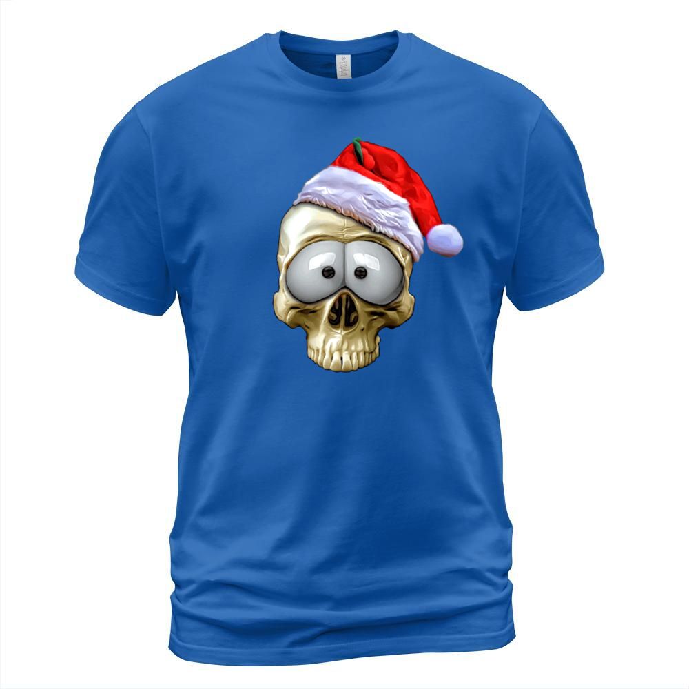 funny cartoon Christmas skull Men's T-Shirt