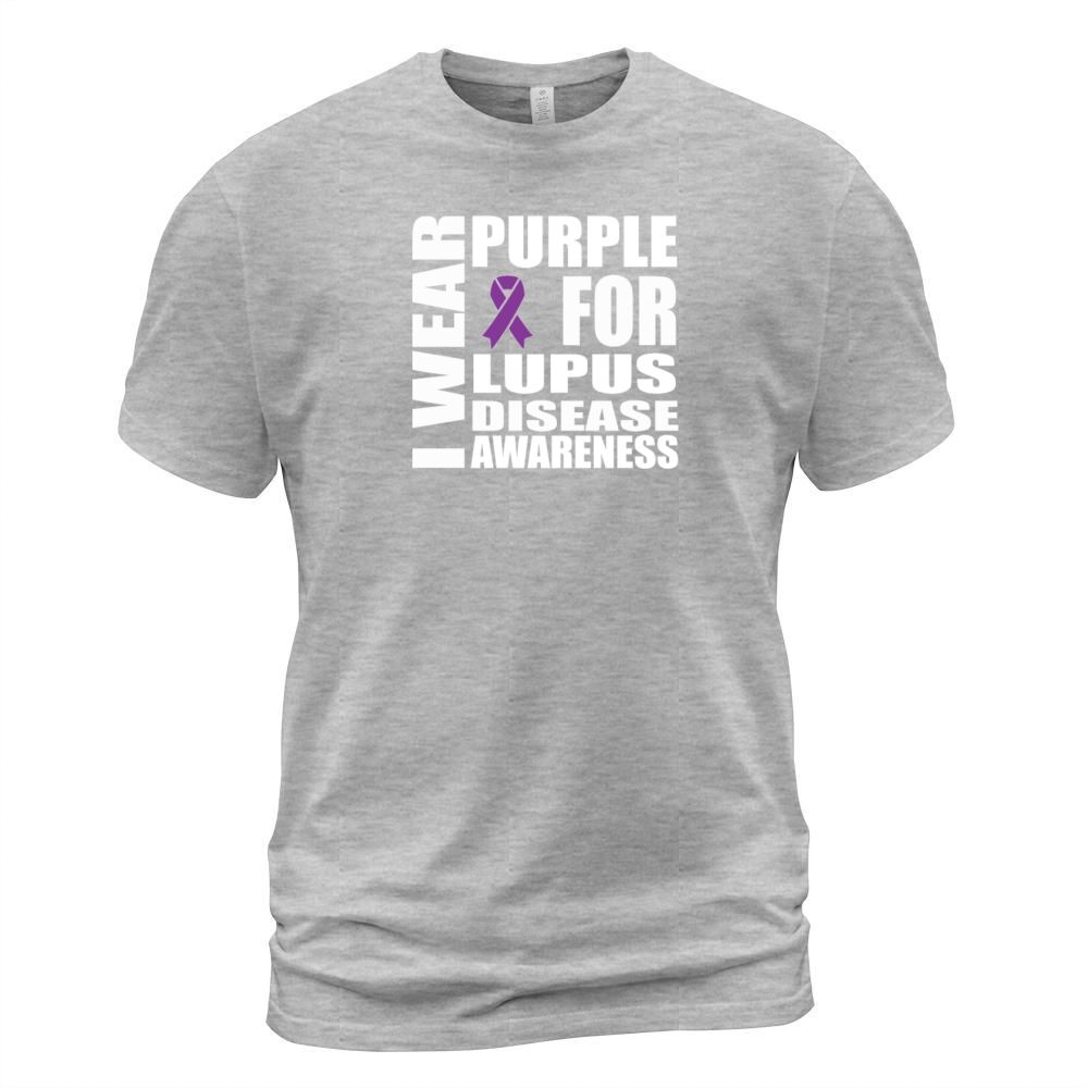 Lupus Disease Purple Awareness Ribbon Men's T-Shirt