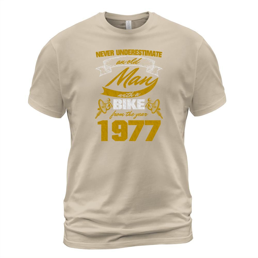 Cyclist 1977 Born Birthday Old Man Men's T-Shirt