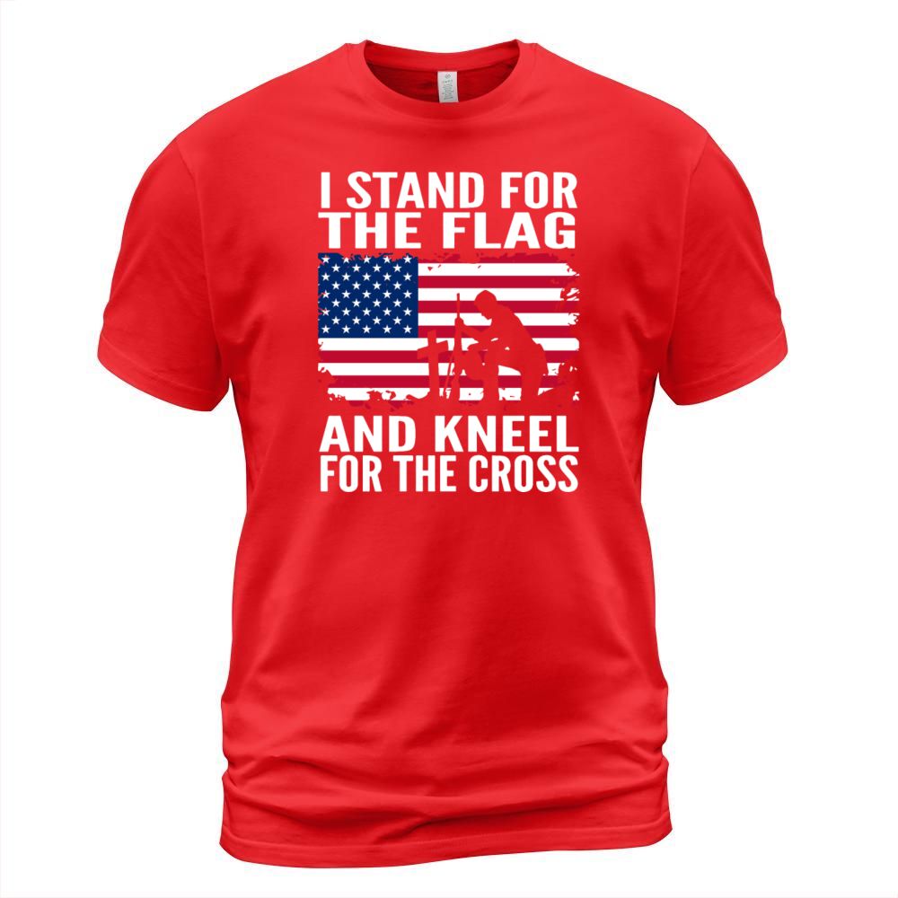 i stand for the flag and kneel for the cross patri Men's T-Shirt