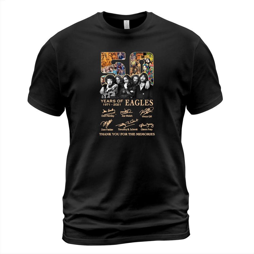 Eagles 50 years of 1971 2021 thank you for the memories signatures T-Shirt Unisex