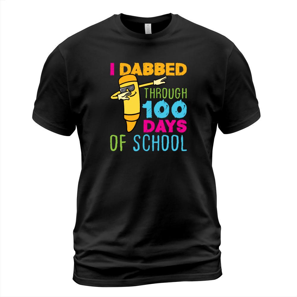100 Days of School Dabbing Crayon Men's T-Shirt