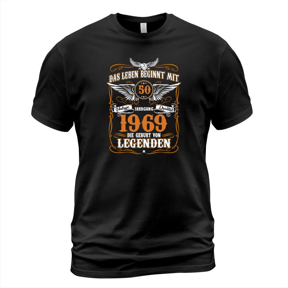 Das leben beginnt mit 50 jahrgang 1969 die geburt von legenden T-Shirt Unisex