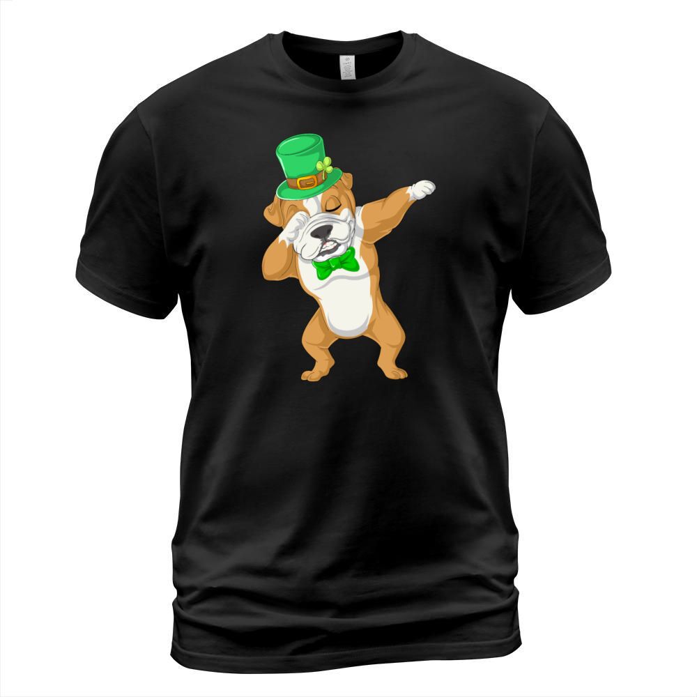 Dabbing Bulldog St. Patrick's Day Men's T-Shirt